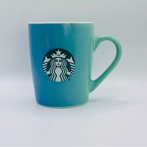 Starbucks 2021 Teal Blue Green Ombre Gradient Ceramic Coffee Mug, 10 oz, NWOT